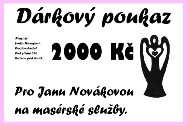 dárkový poukaz Lenka hanušová