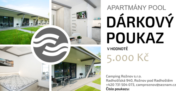 Dárkový poukaz- apartmány Pool